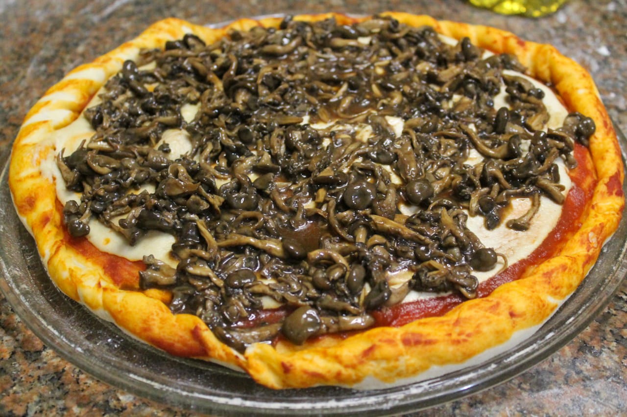 Pizza de shimeji com shitake - Receita Petitchef